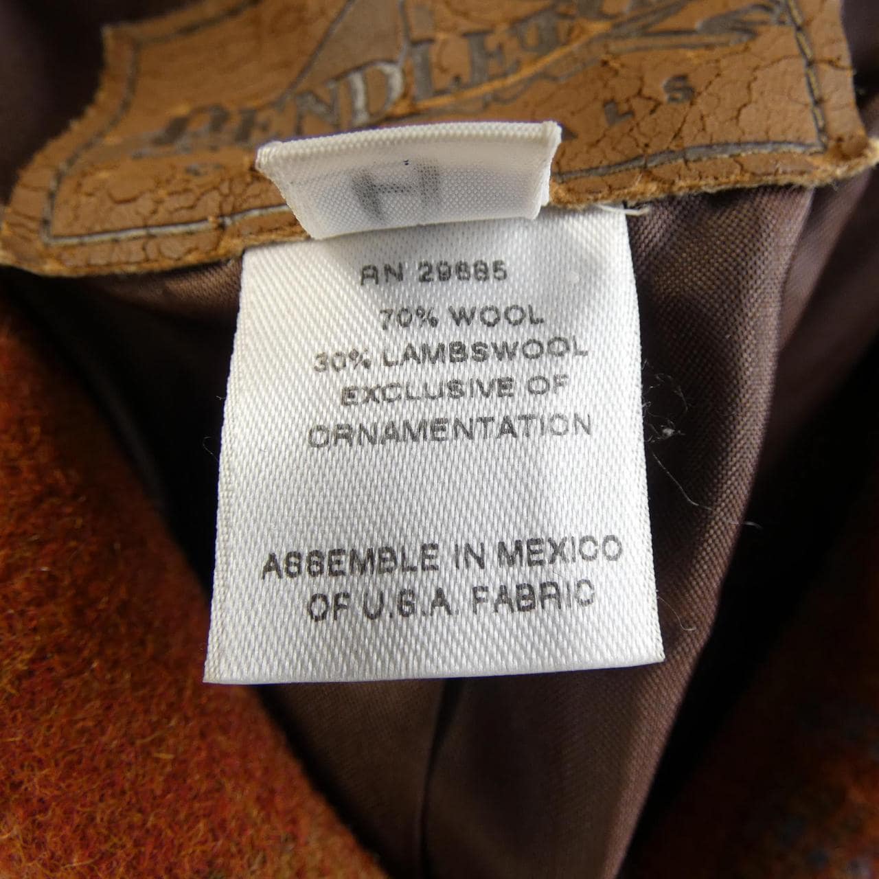 ペンドルトン PENDLETON 2001W34 ジャケット