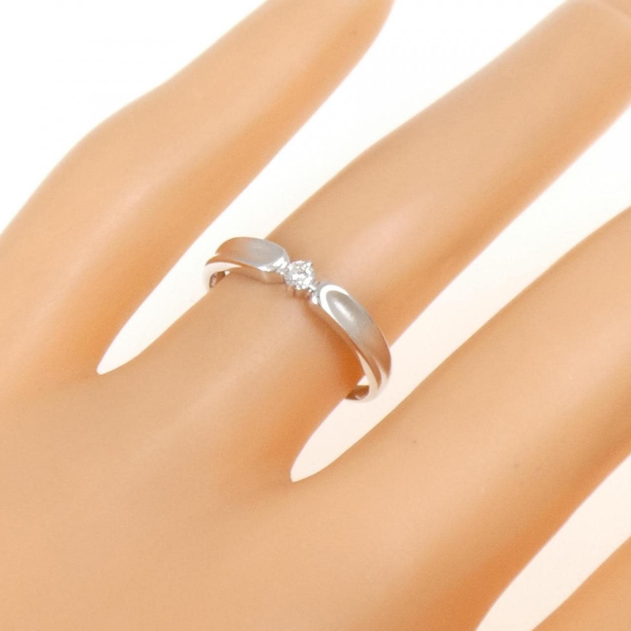 K18WG ダイヤモンド リング 0.05CT