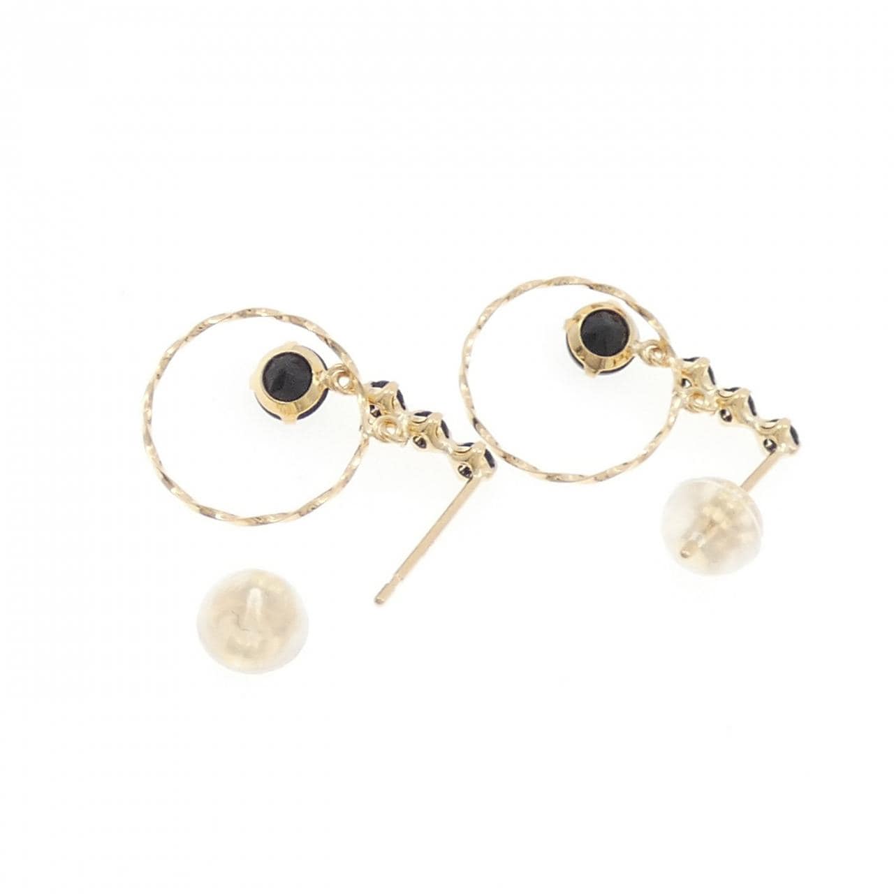 K18YG オニキス ピアス