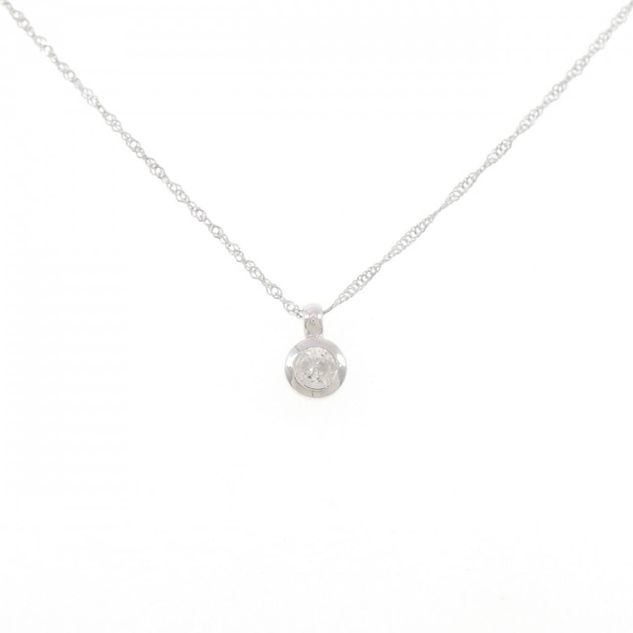K18WG ダイヤモンド ネックレス 0.1CT