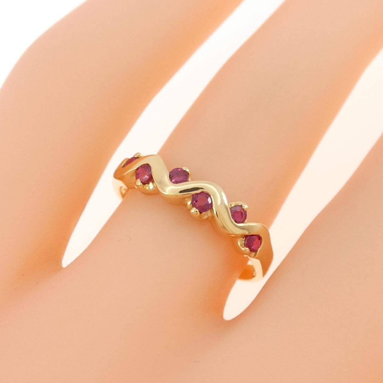 K18YG ruby ring 0.26CT