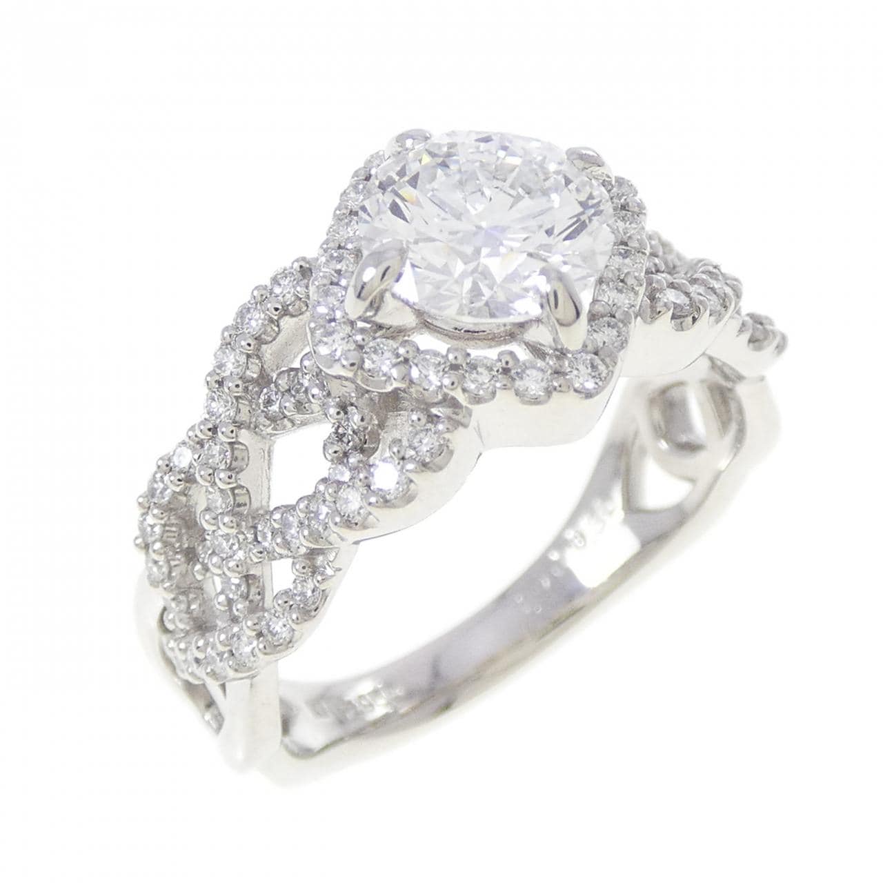 PT950 ダイヤモンド リング 1.00CT D IF 3EXT