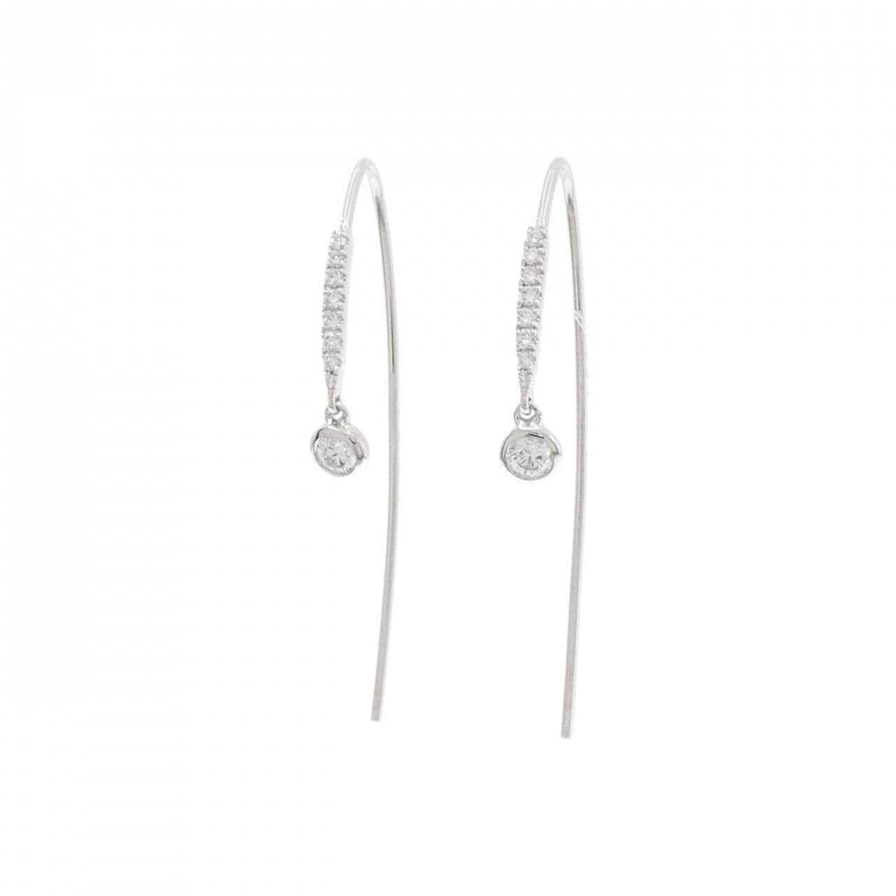 K18WG ダイヤモンド ピアス 0.29CT