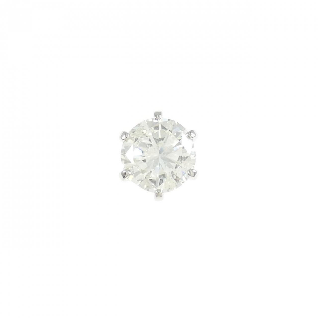 【リメイク】PT900/ST ダイヤモンド ピアス 2.001CT I I1 Fair 片耳