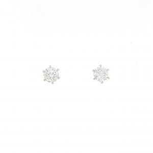 【リメイク】PT900/ST ダイヤモンド ピアス 0.403CT 0.416CT D VS1 EX-VG