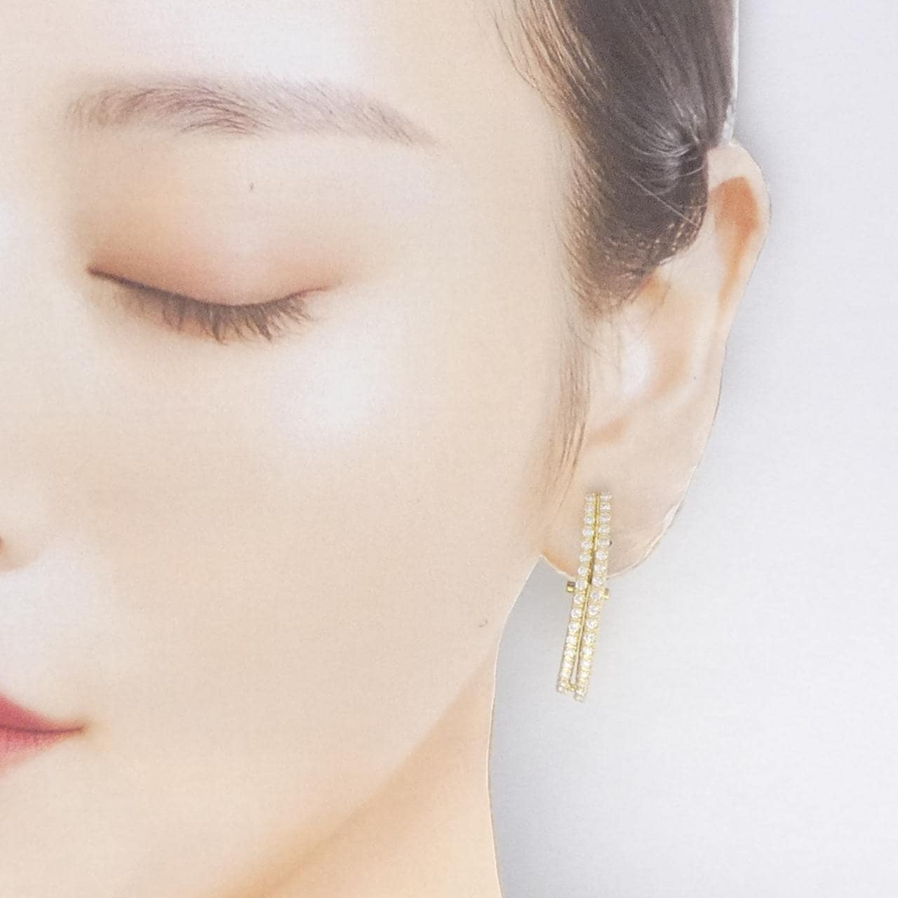 K18YG/* 2WAY ダイヤモンド ピアス/イヤリング 2.00CT