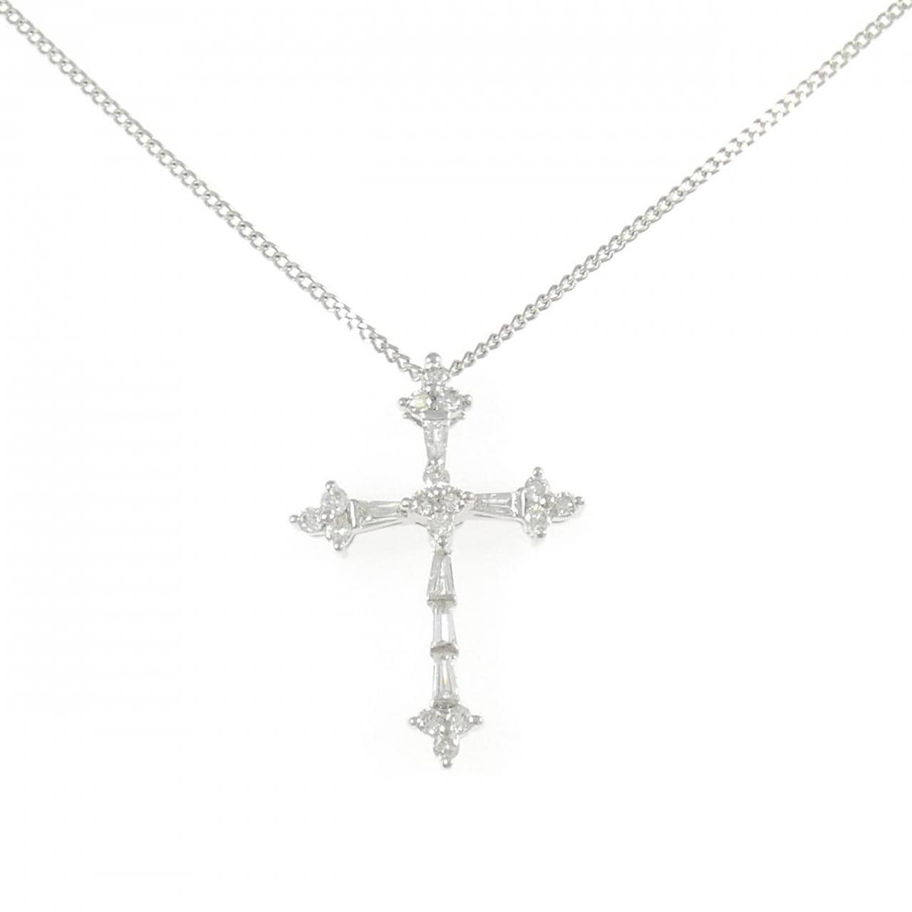 PT900/PT850 クロス ダイヤモンド ネックレス 0.50CT