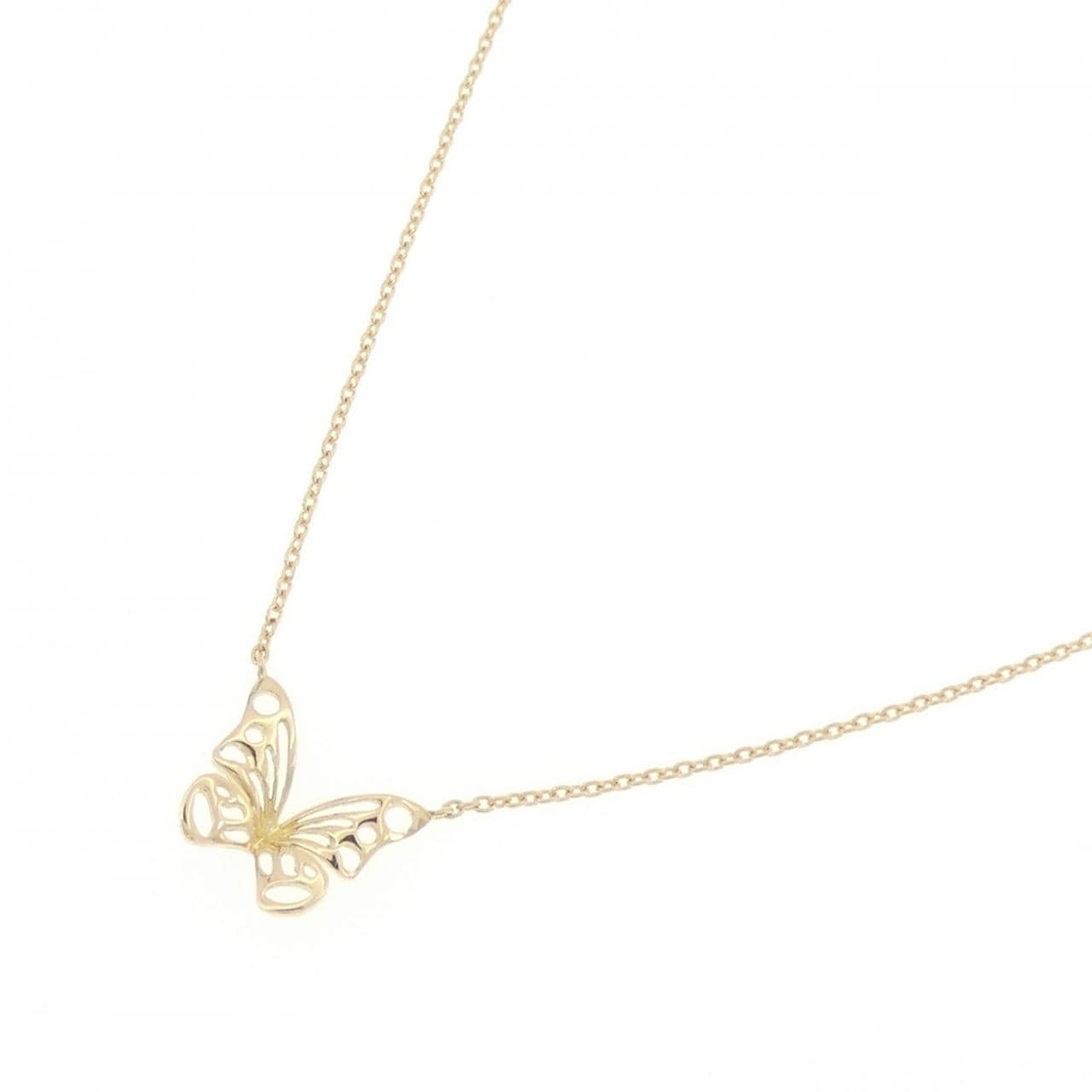 STAR JEWELRY K18YG Butterfly Necklace