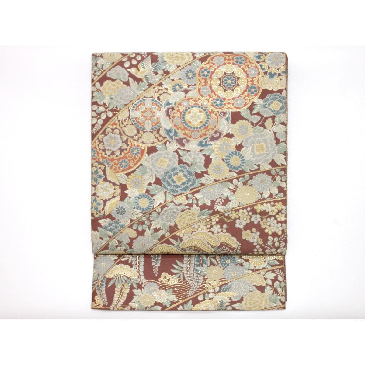 【未使用品】袋帯　全通柄【小森草木染工房】