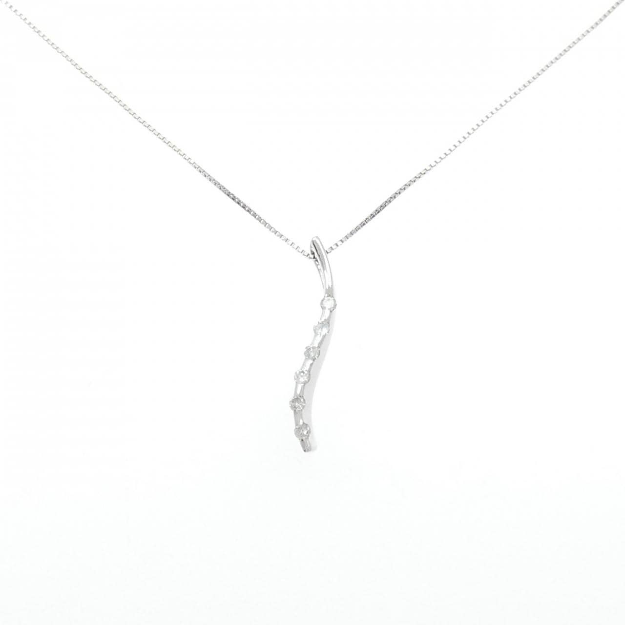 K18WG ダイヤモンド ネックレス 0.10CT