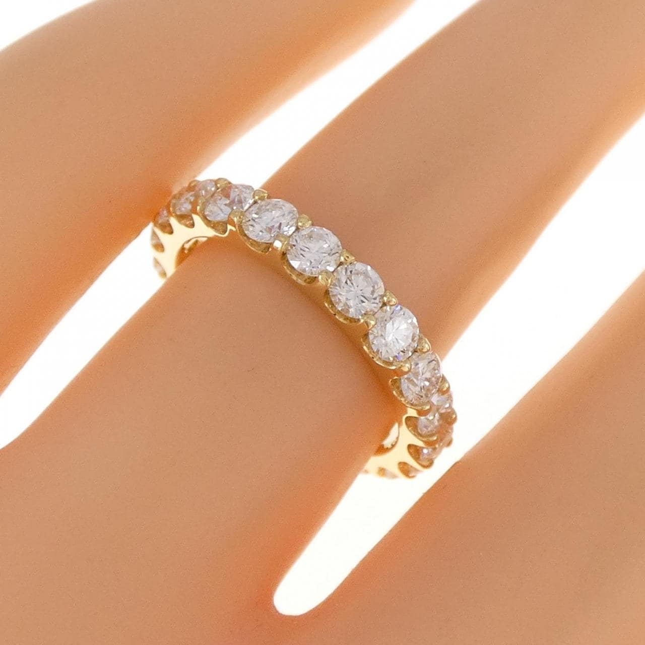 [BRAND NEW] K18YG Diamond Ring 2.009CT F VVS2-SI1 EXT-GOOD