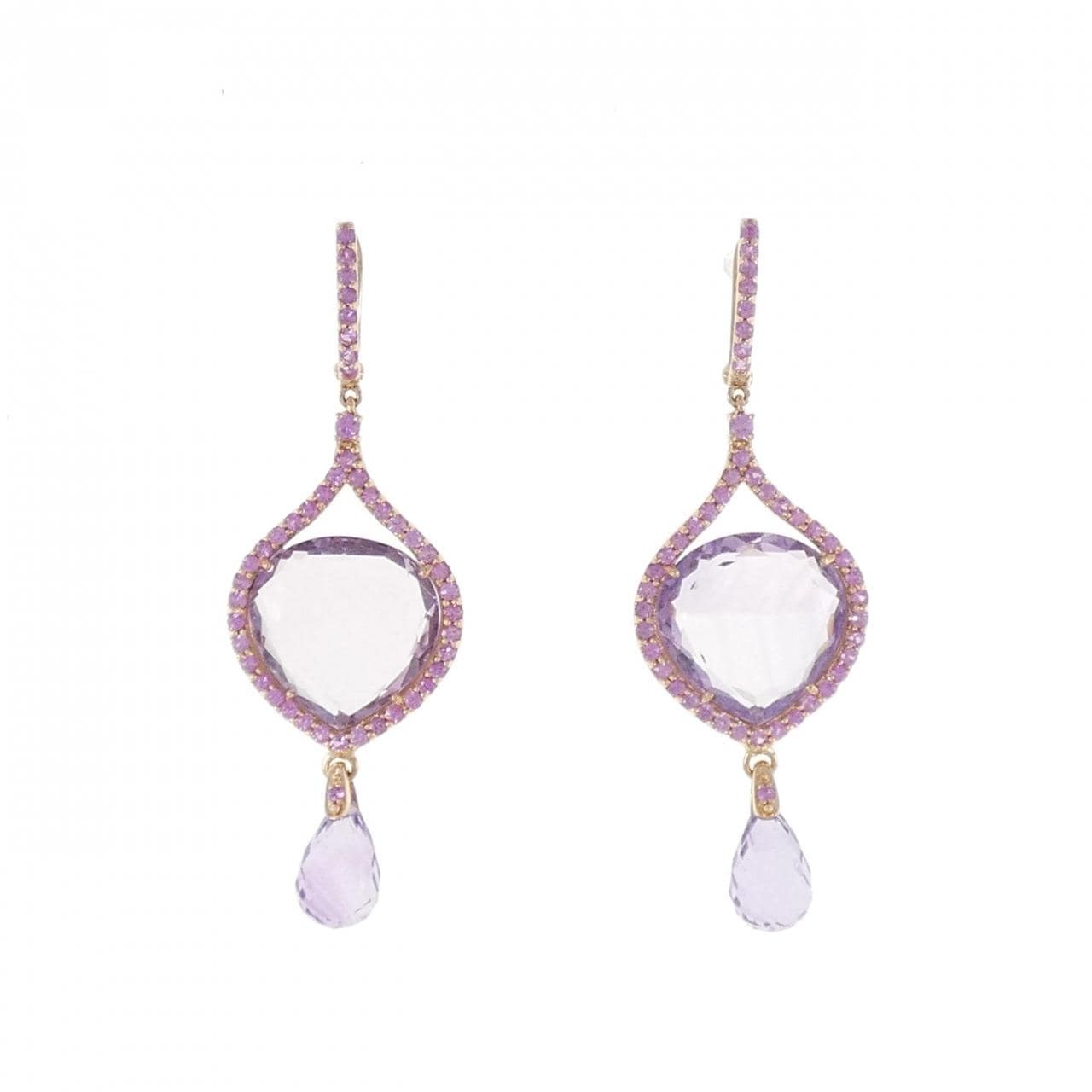 K18PG Amethyst Earrings