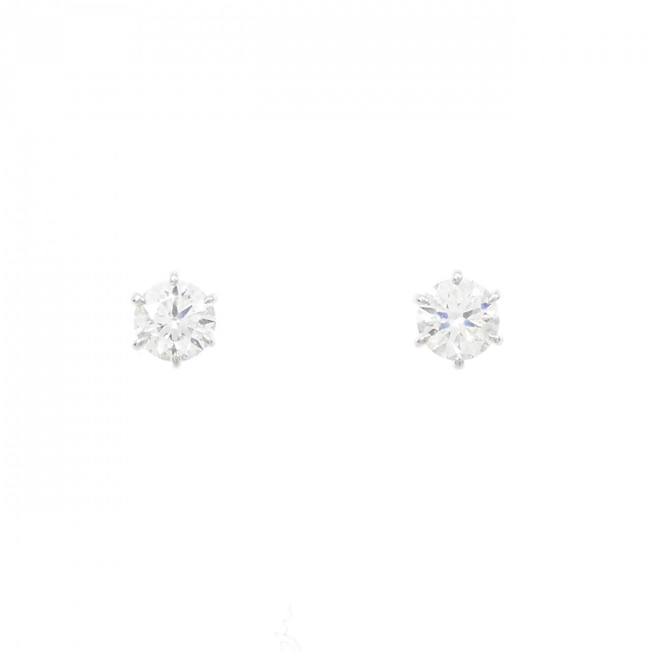 【リメイク】PT/ST ダイヤモンド ピアス 0.300CT 0.301CT E-F SI2 3EXT-EXT H&C