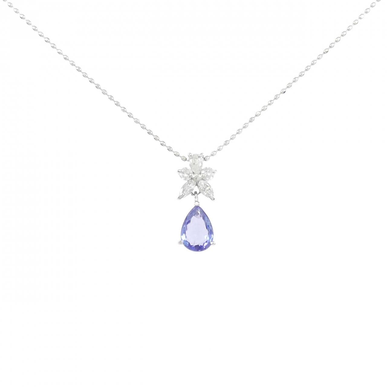 K18WG タンザナイト ネックレス 0.60CT