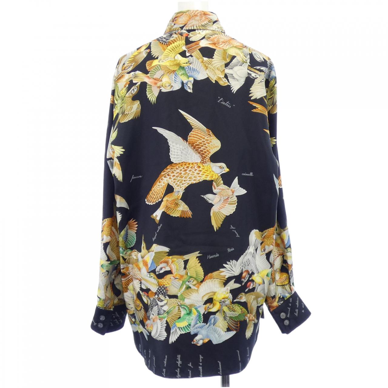 【ヴィンテージ】エルメス HERMES LINTRUS ツイルレーヌ. シャツ