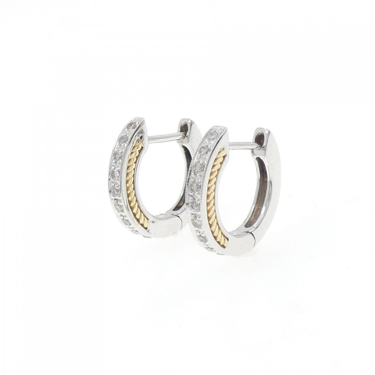 14KWG/14KYG ダイヤモンド ピアス