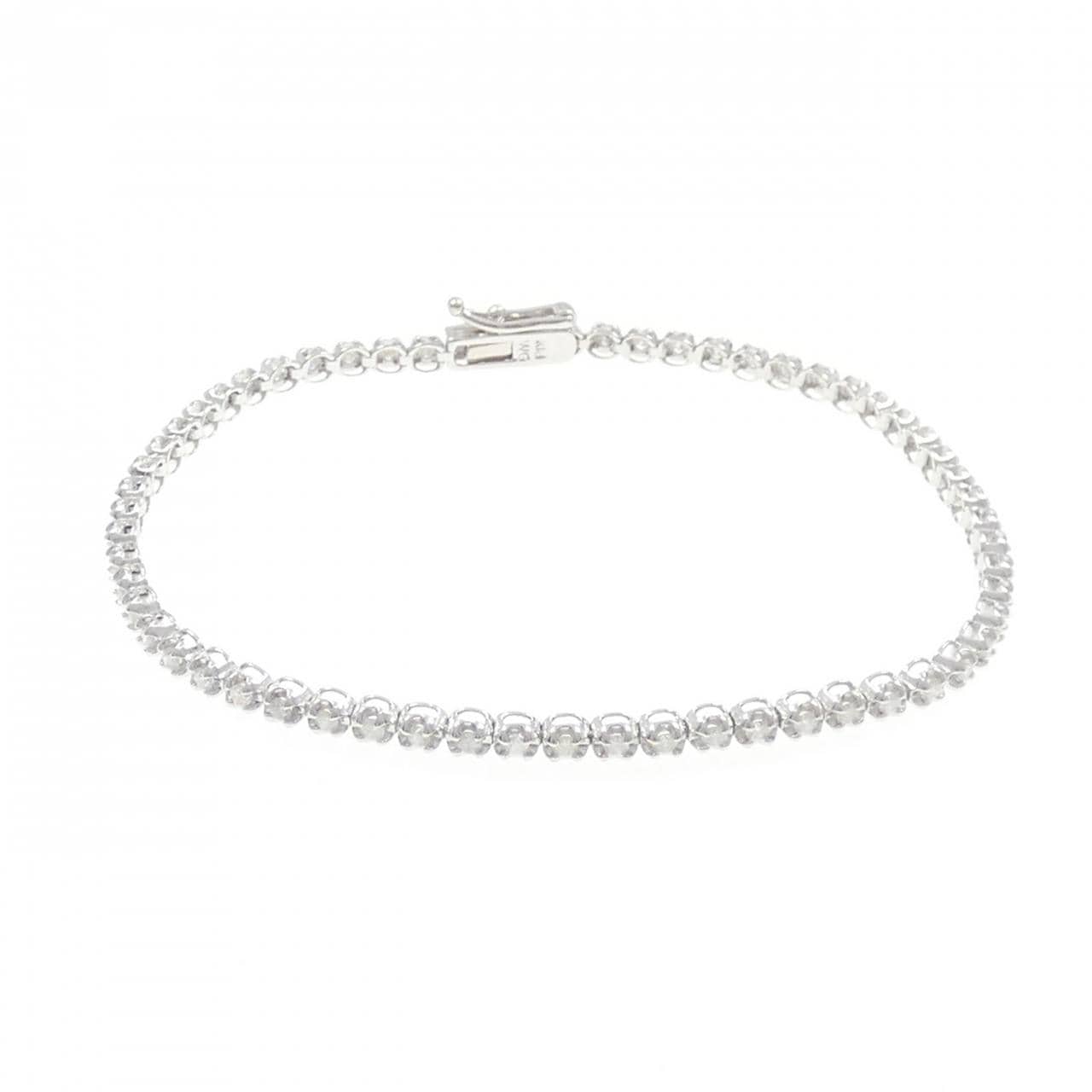 K18WG ダイヤモンド ブレスレット 1.00CT