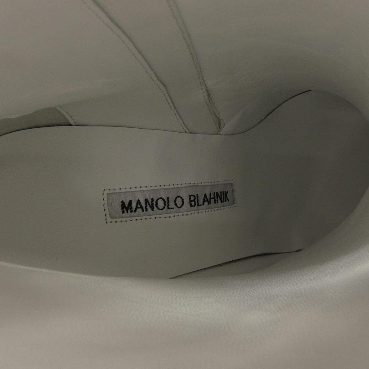 マノロブラニク MANOLO BLAHNIK INSOPO 90 WHITE CALF ブーツ
