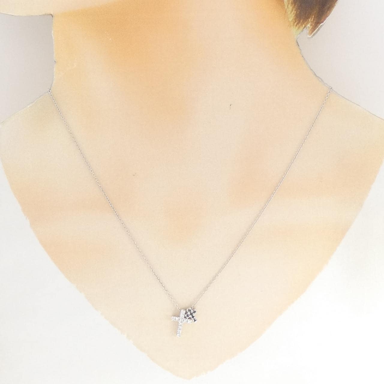 ポンテヴェキオ クロス ネックレス 0.11CT