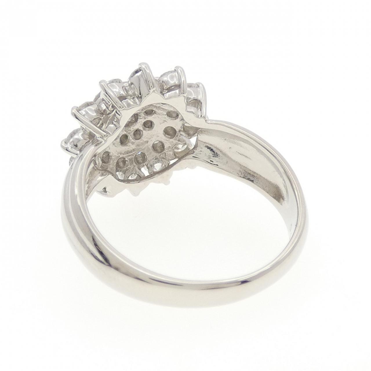 PT900 フラワー ダイヤモンド リング 1.00CT