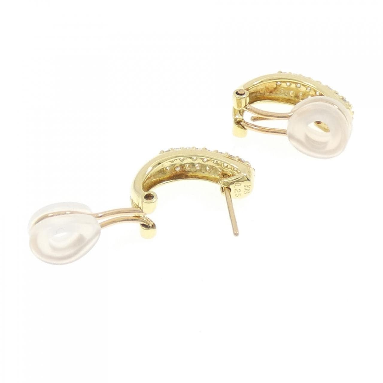K18YG パヴェ ダイヤモンド ピアス/イヤリング 0.50CT