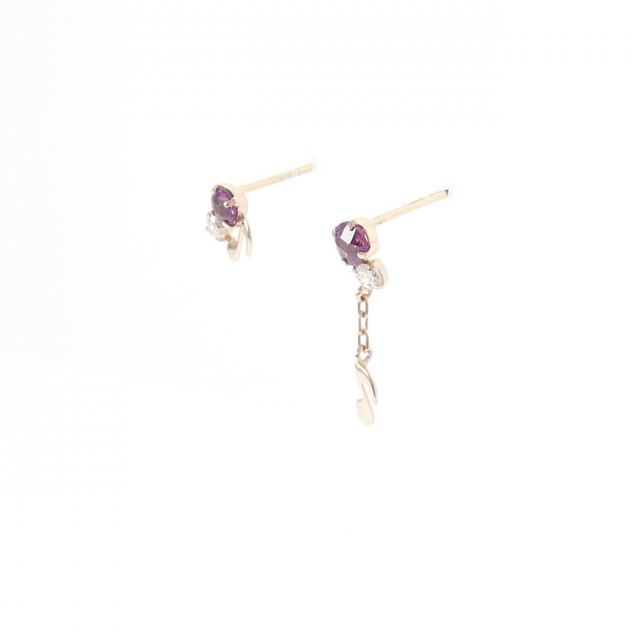 K10PG/K18PG ガーネット ピアス