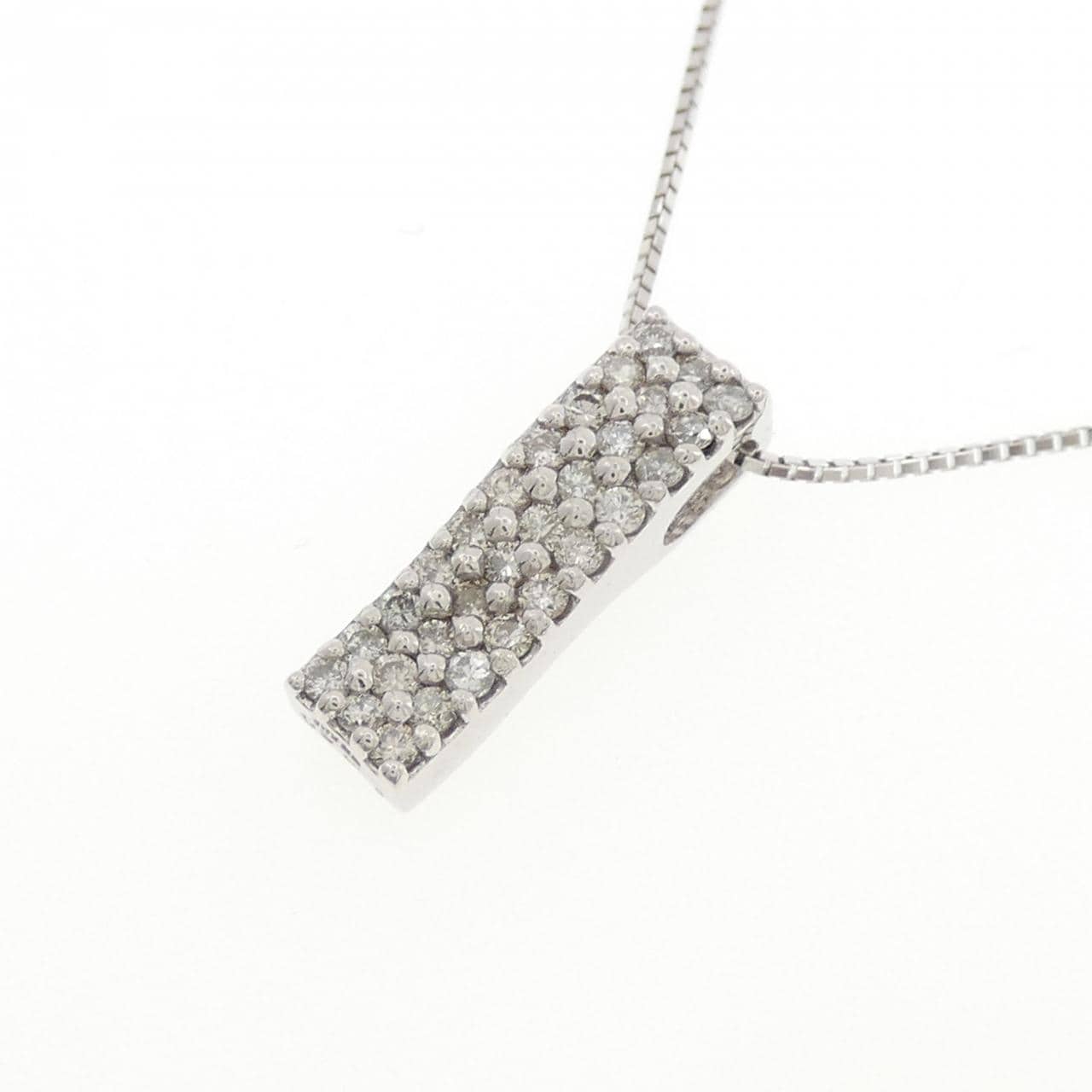 K18WG ダイヤモンド ネックレス 0.38CT