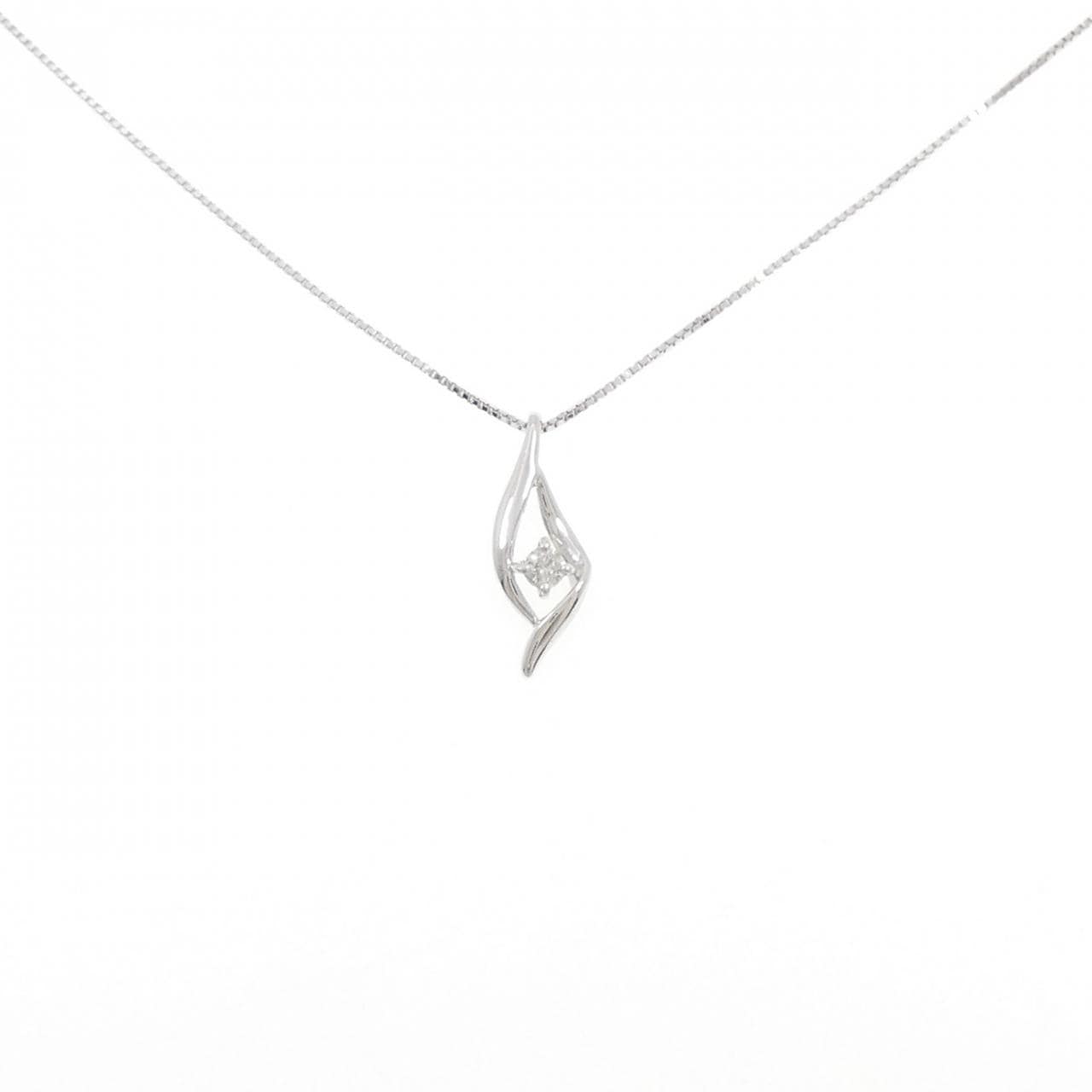 K10WG ダイヤモンド ネックレス 0.06CT