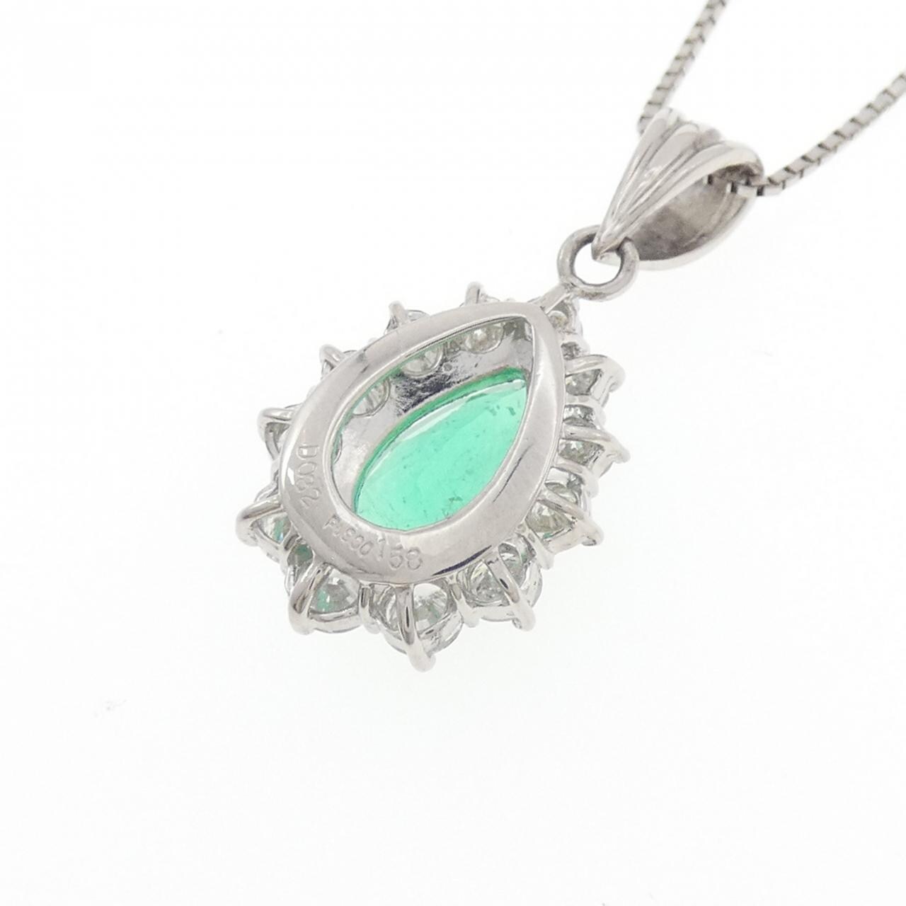 PT900/PT850 エメラルド ネックレス 1.58CT