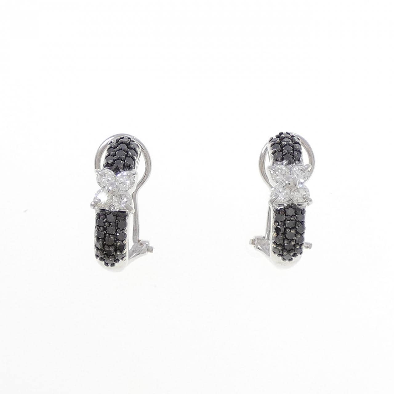 K18WG/K18BG Diamond Earrings/Piercings 0.70CT