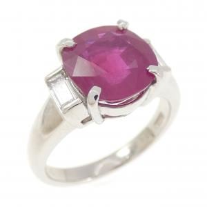 PT900 ルビー リング 4.26CT