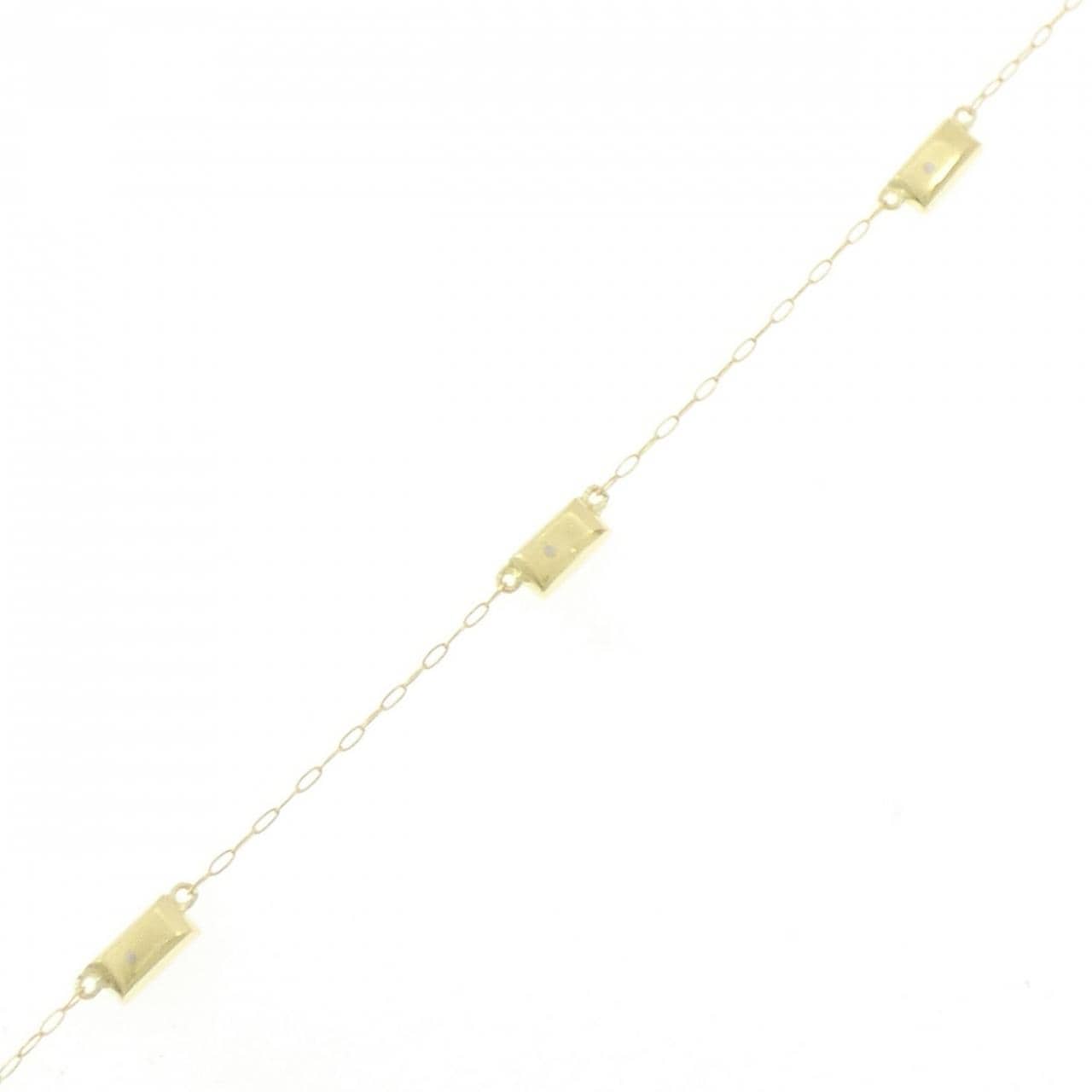K18YG/PT900/PT850 ダイヤモンド ブレスレット 0.04CT