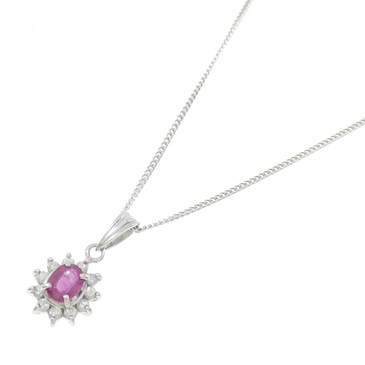 PT ルビー ネックレス 0.41CT