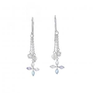 K14WG カラーストーン ピアス