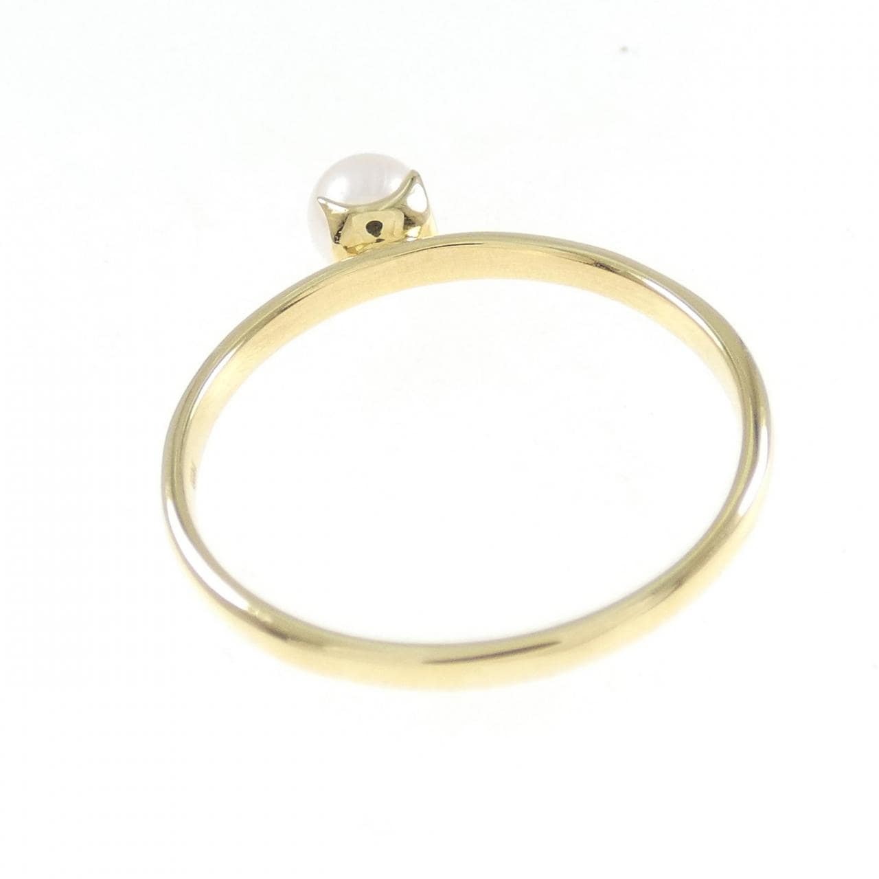 K18YG freshwater pearl ring 4.2mm