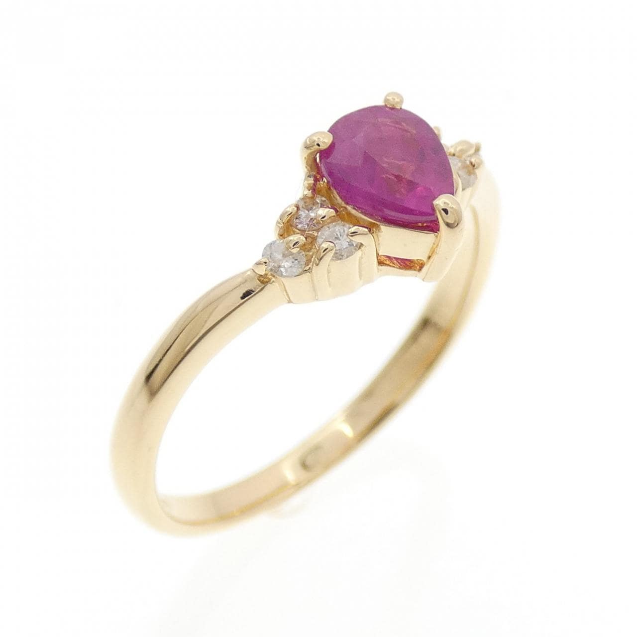 K18YG ルビー リング 0.49CT