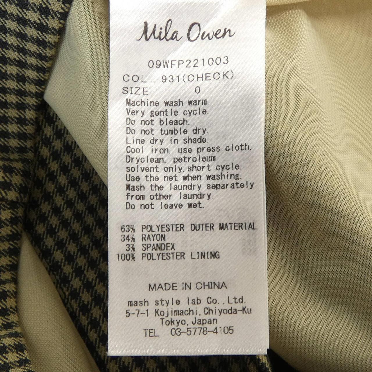 ミラオーウェン MILA OWEN パンツ