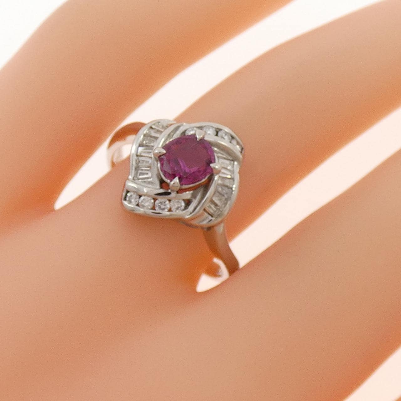 PT900 ルビー リング 0.48CT