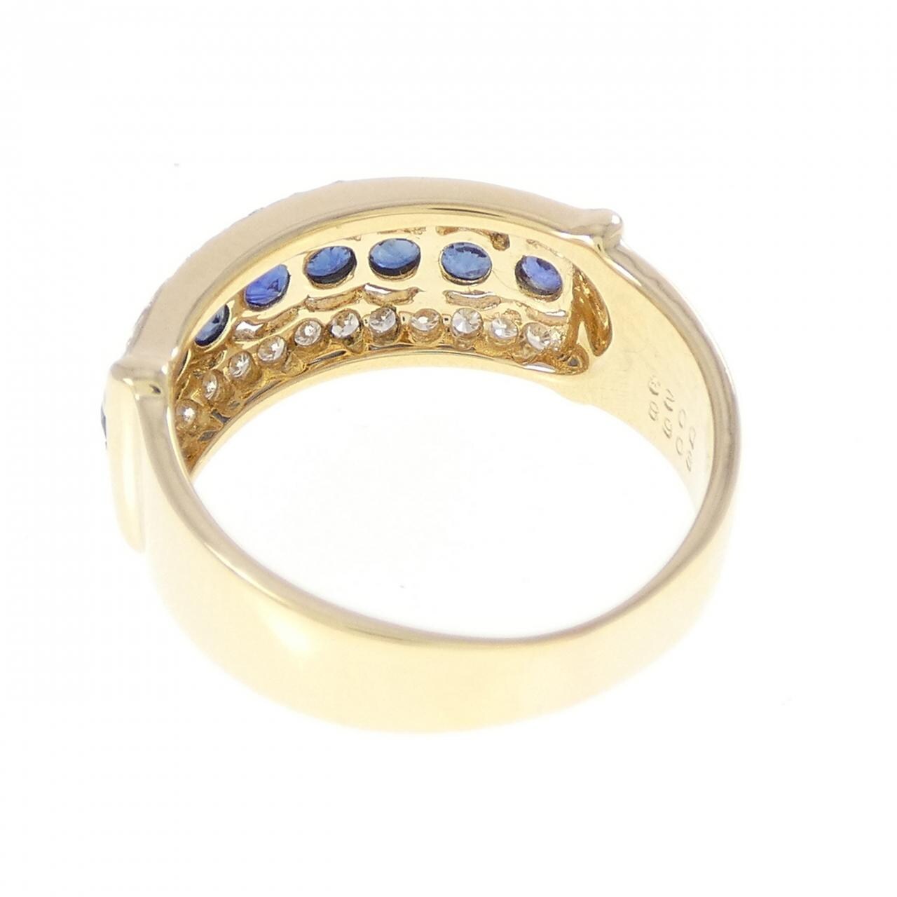 K18YG サファイヤ リング 0.68CT