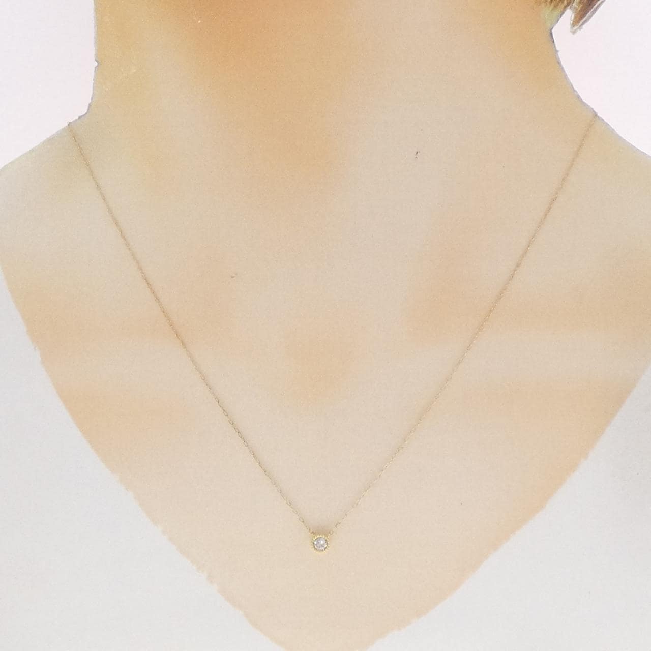 K18YG ダイヤモンド ネックレス 0.10CT