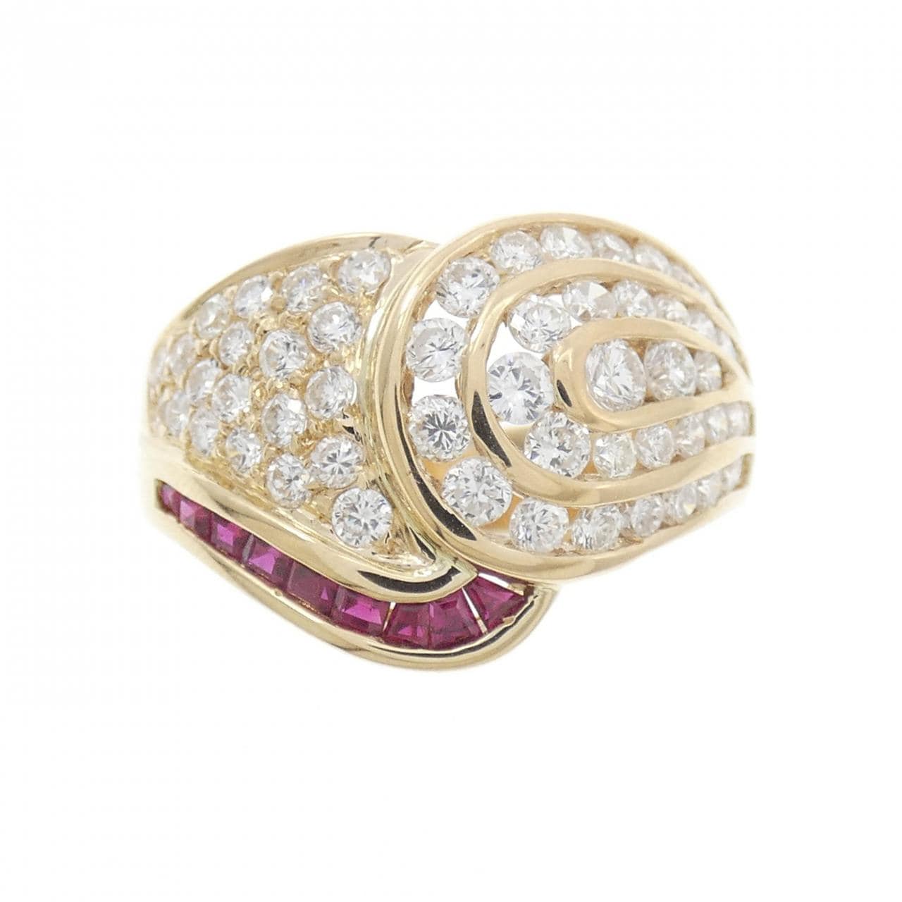 K18YG ruby ring 0.21CT