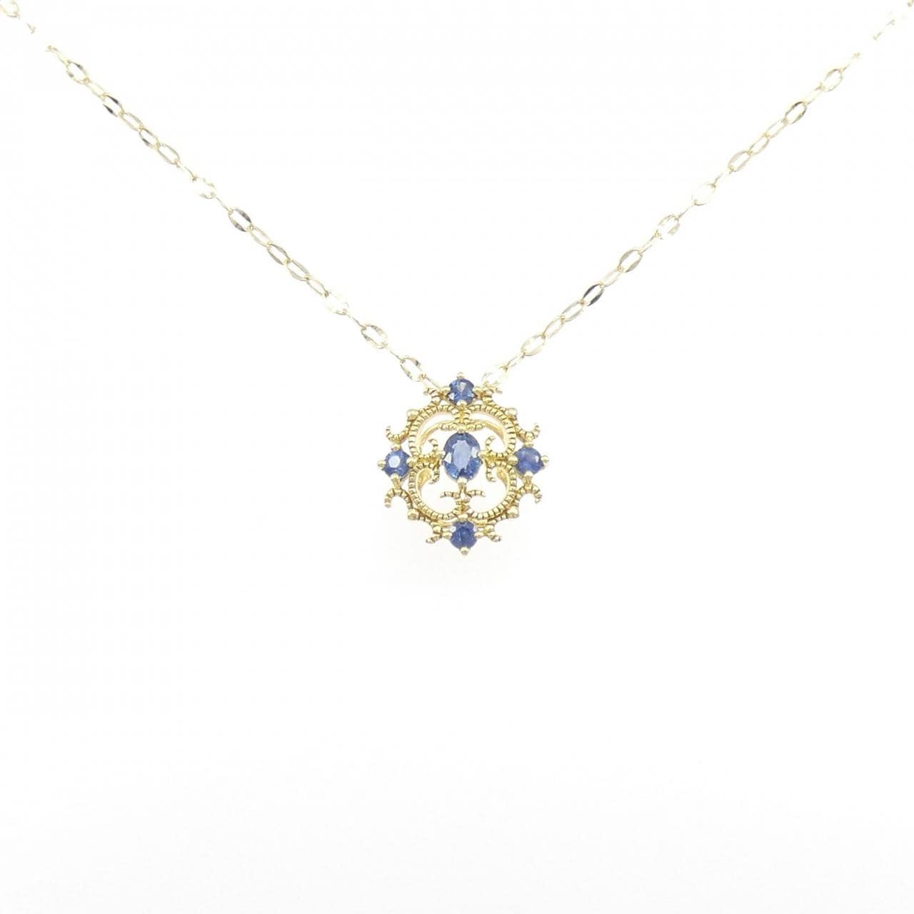 K18YG サファイヤ ネックレス 0.65CT