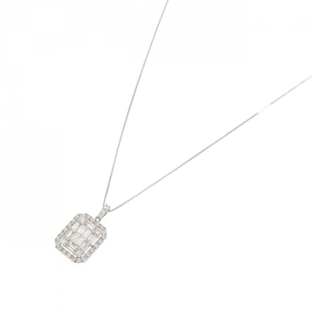 【新品】PT900/PT850 ダイヤモンド ネックレス 0.80CT