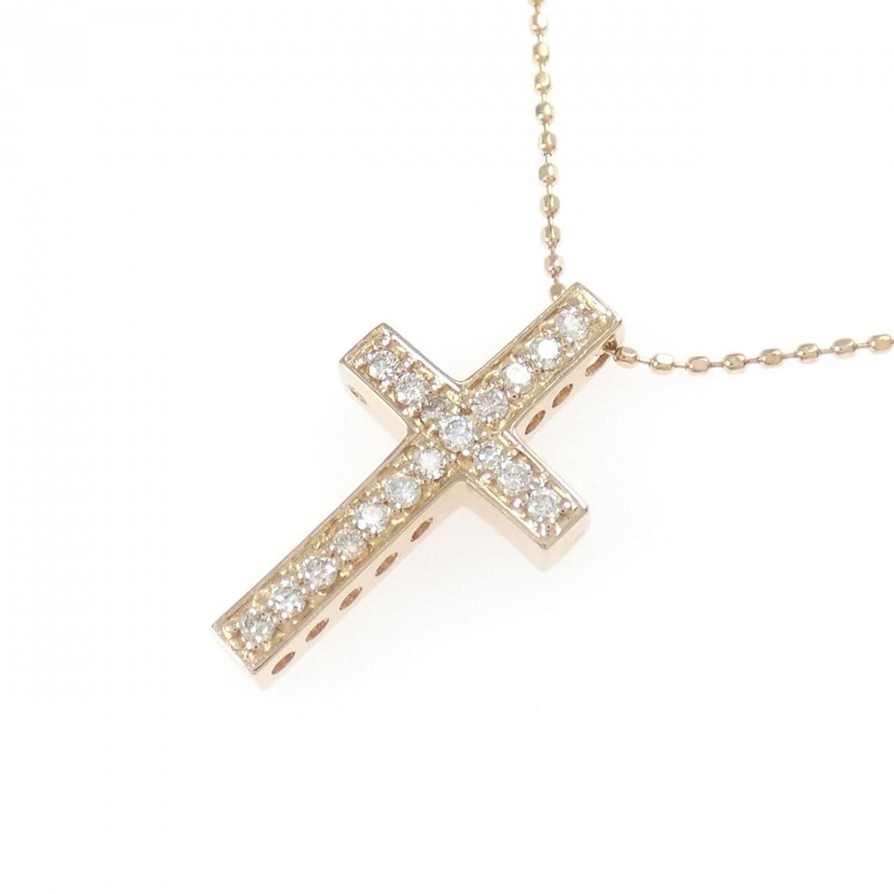 K18PG ダイヤモンド ネックレス 0.18CT