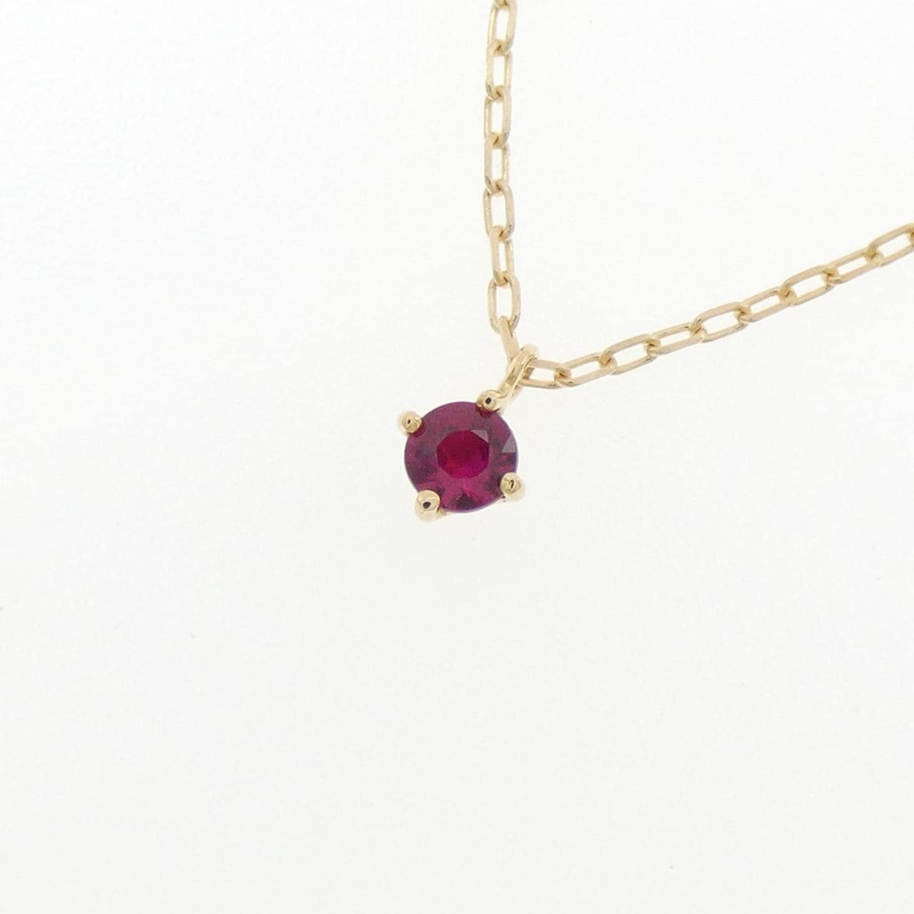 K18YG ルビー ネックレス 0.1CT