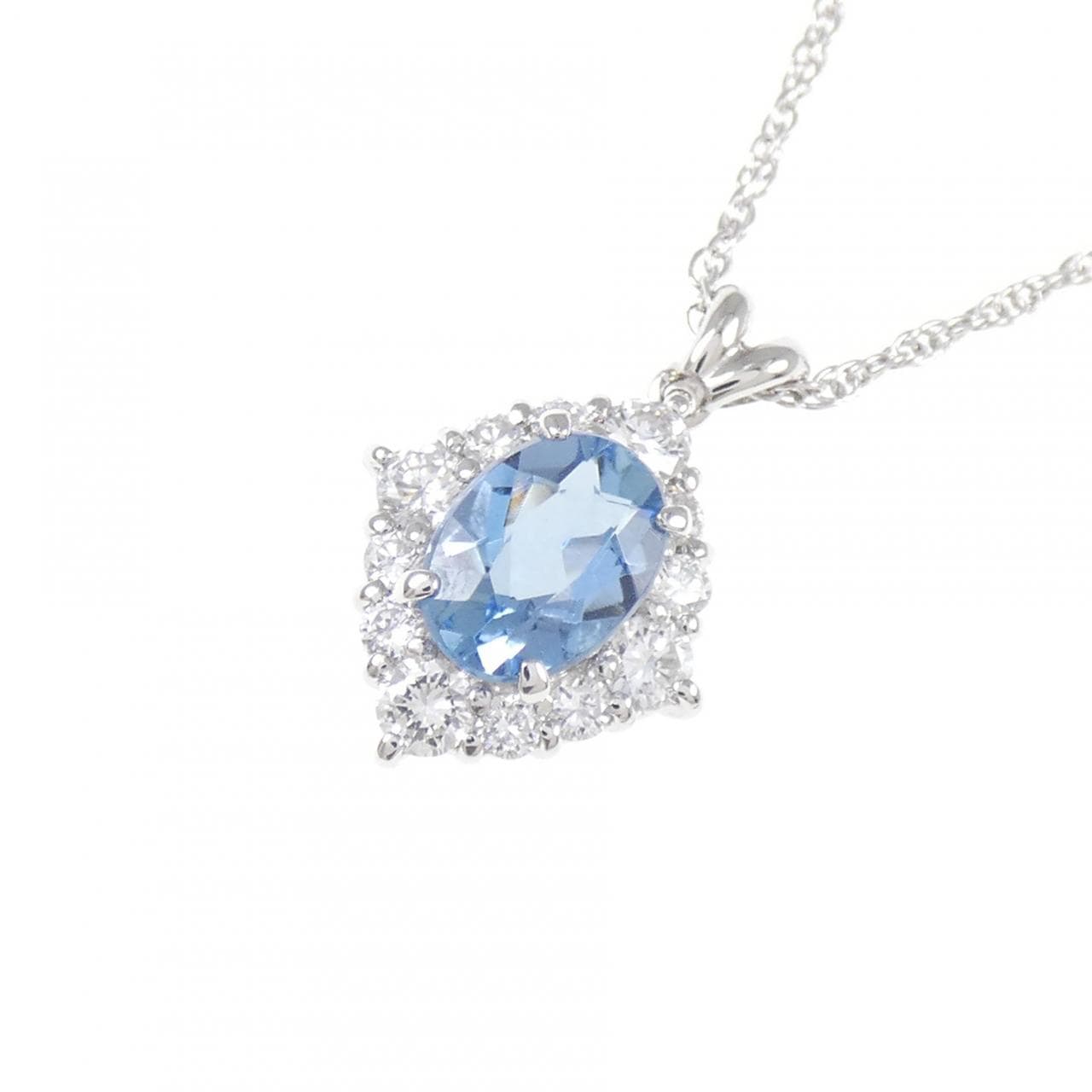 PT900/PT850 アクアマリン ネックレス 0.69CT