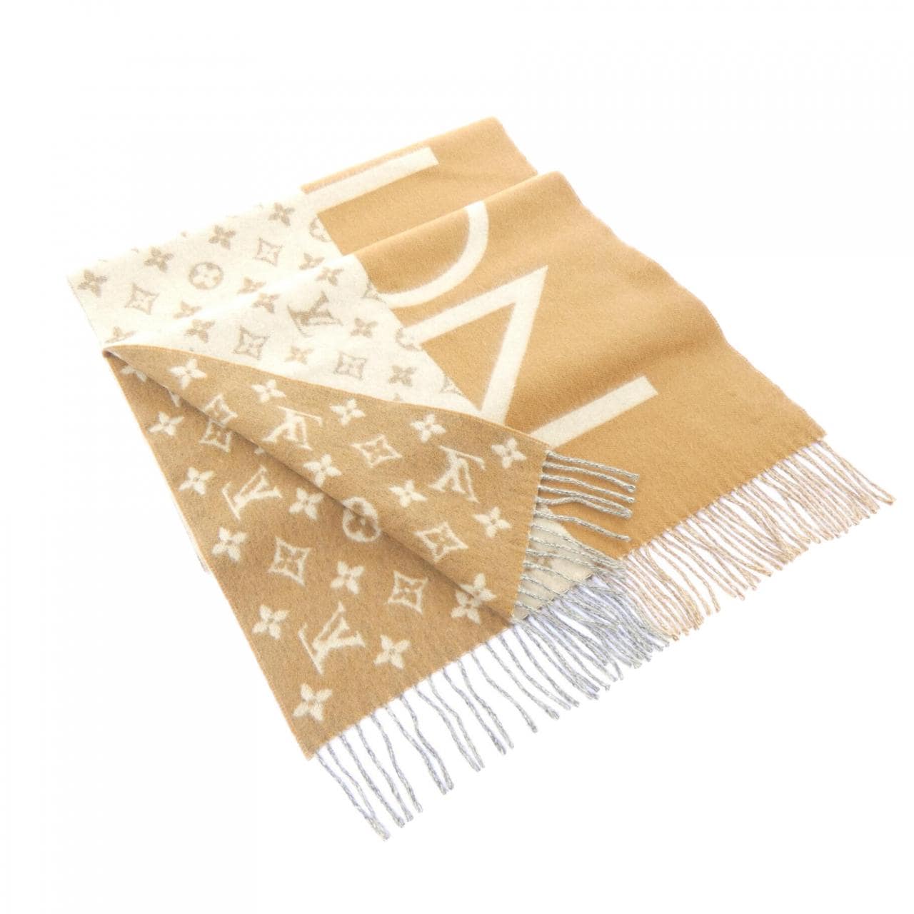 ルイヴィトン LOUIS VUITTON モノグラムスプリット M77119 MUFFLER