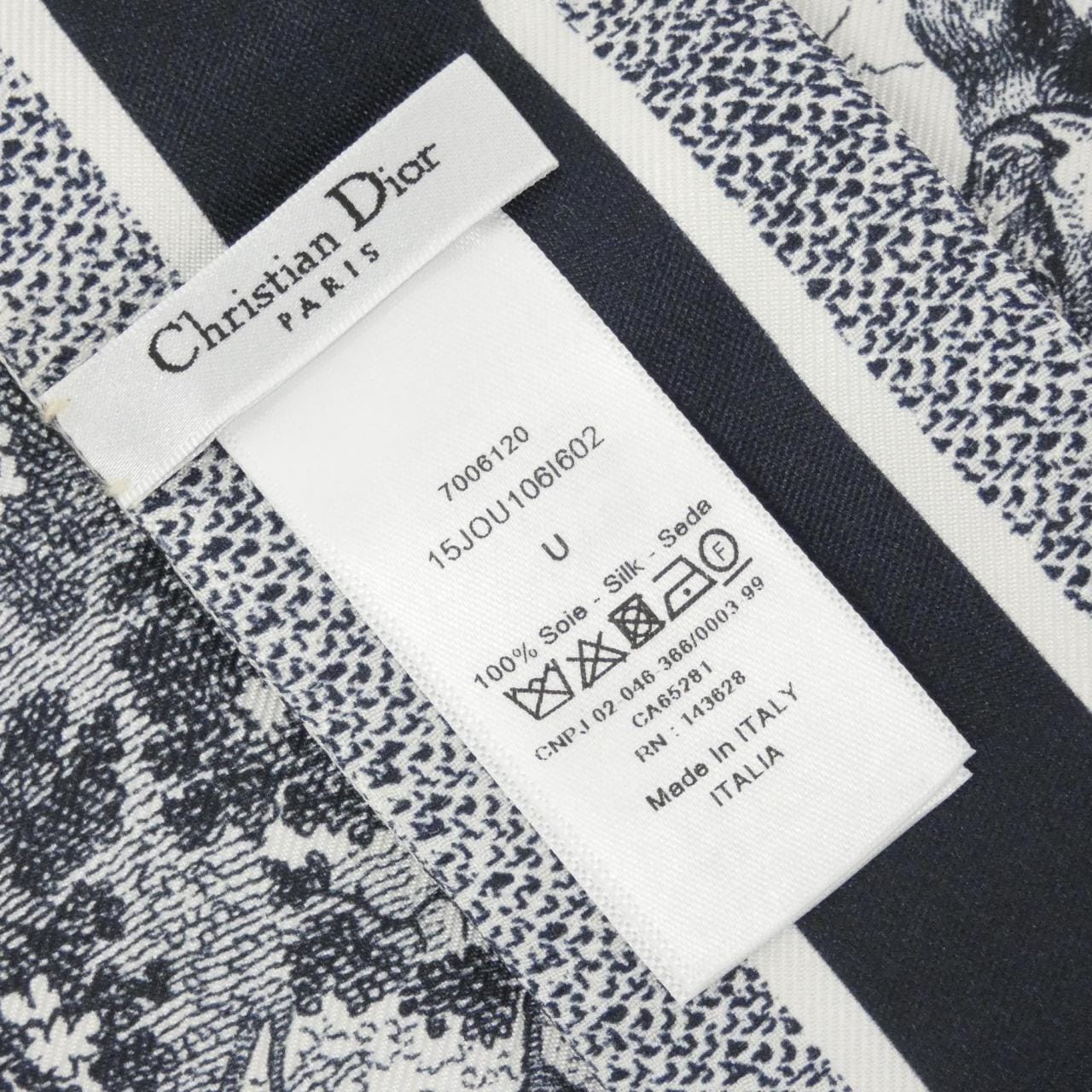 【未使用品】クリスチャンディオール TOILE DE JOUY SAUVAGE 15JOU106I602 スカーフ