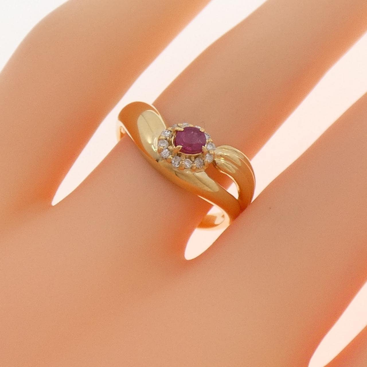 K18YG紅寶石戒指0.20CT