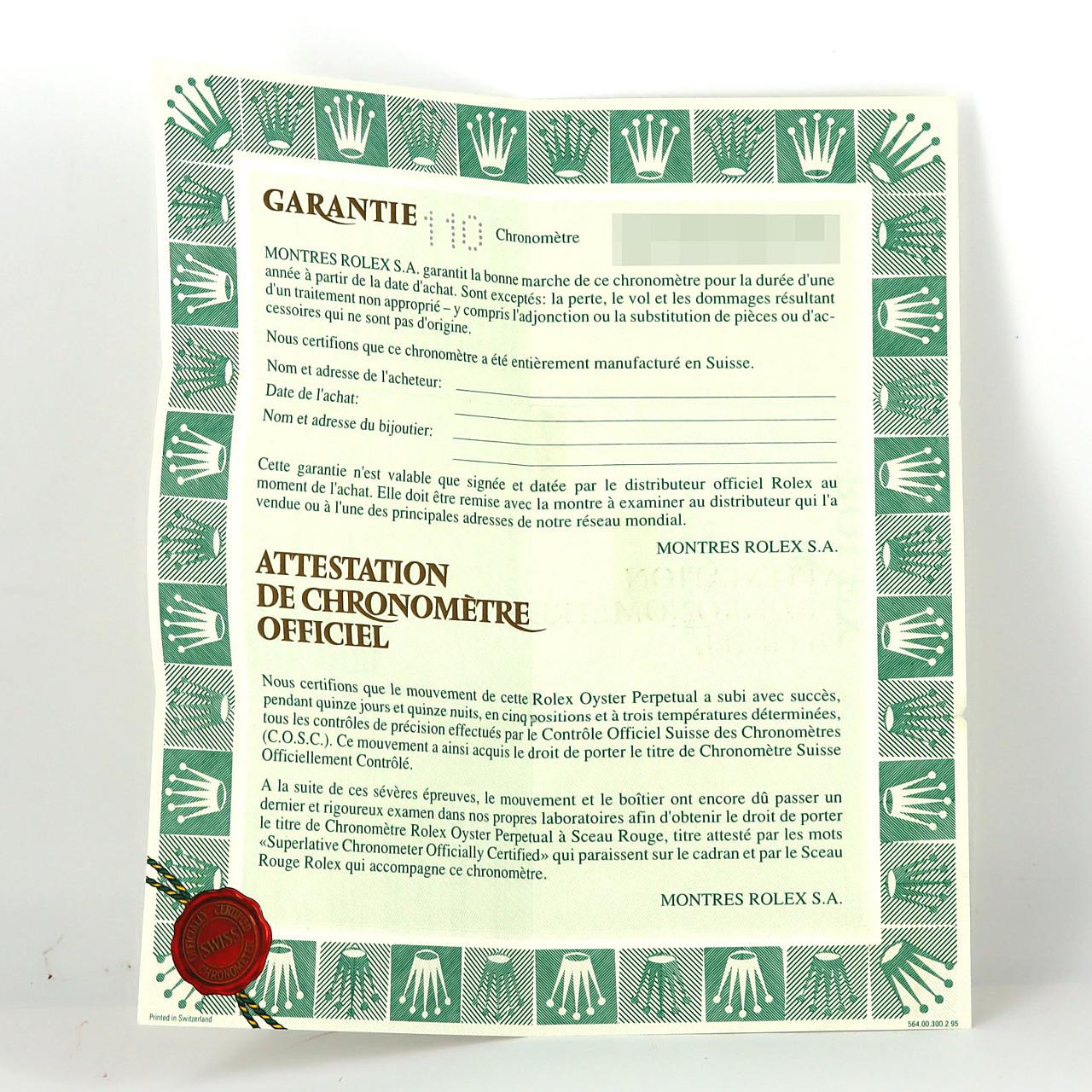 ロレックス エクスプローラーI 14270 SS 自動巻 W番